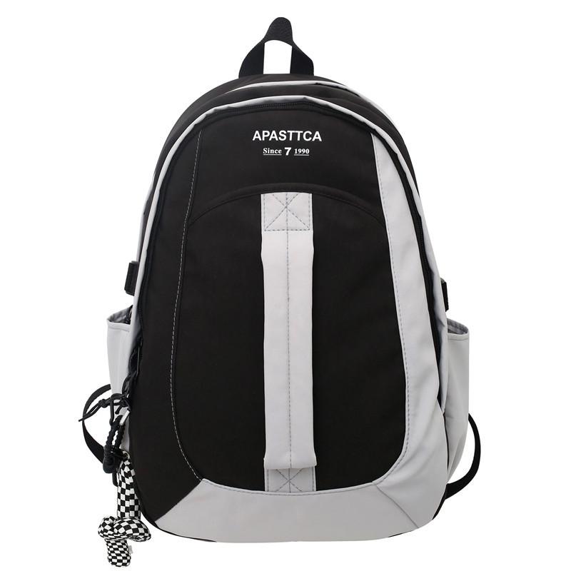 ins Campus Student Backpack 2025 New Large Capacity Casual Contrast Backpack Junior High School Student High School Bag Female single pack