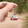 Cartoon Schlüsselanhänger Wohnmobil Form Schlüsselanhänger, Kontrastfarbene Schlüsselanhänger Zubehör für Langlebige Reiseanhänger, Emailliertes Metall Retro Wohnmobil