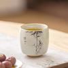 Plant Ash, Ink Bamboo, Hospitality Master Cup, Single Cup Ceramic Household National Style Tea Cup, Kung Fu Tea Set, Gift Box