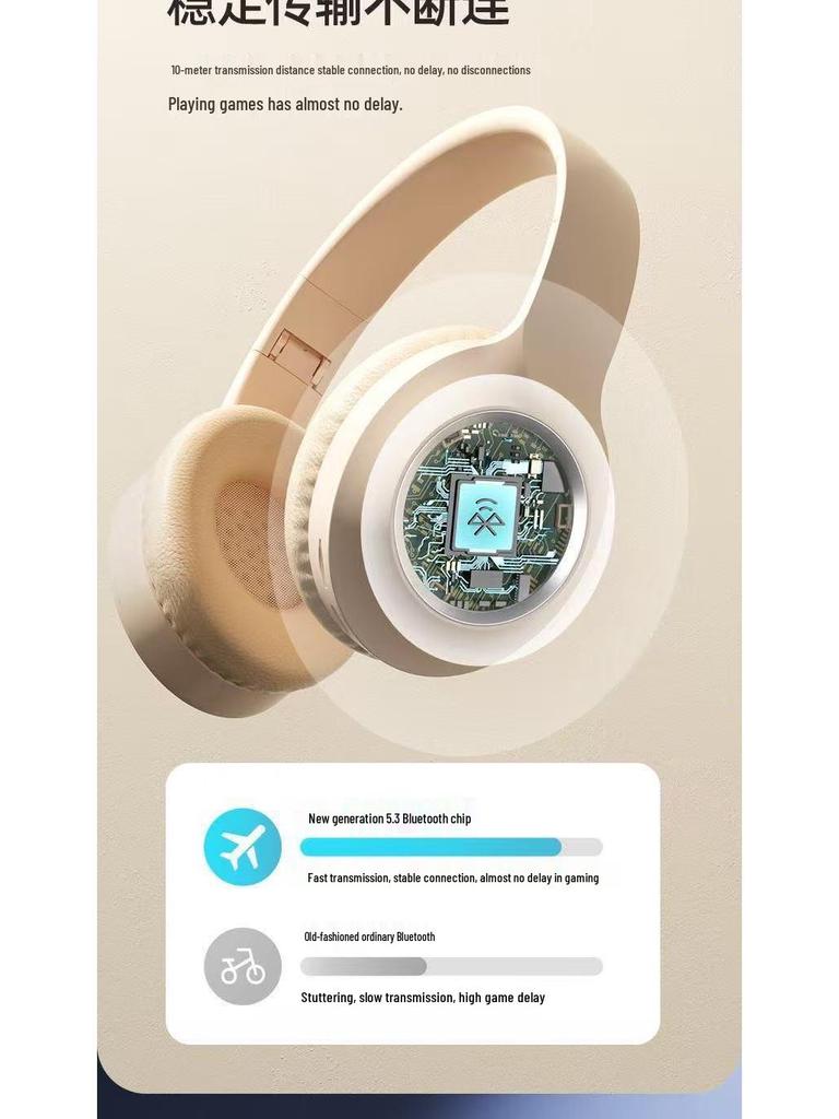 M3 Bluetooth Over-Ear Kabelloses Gaming-Headset mit starkem Bass