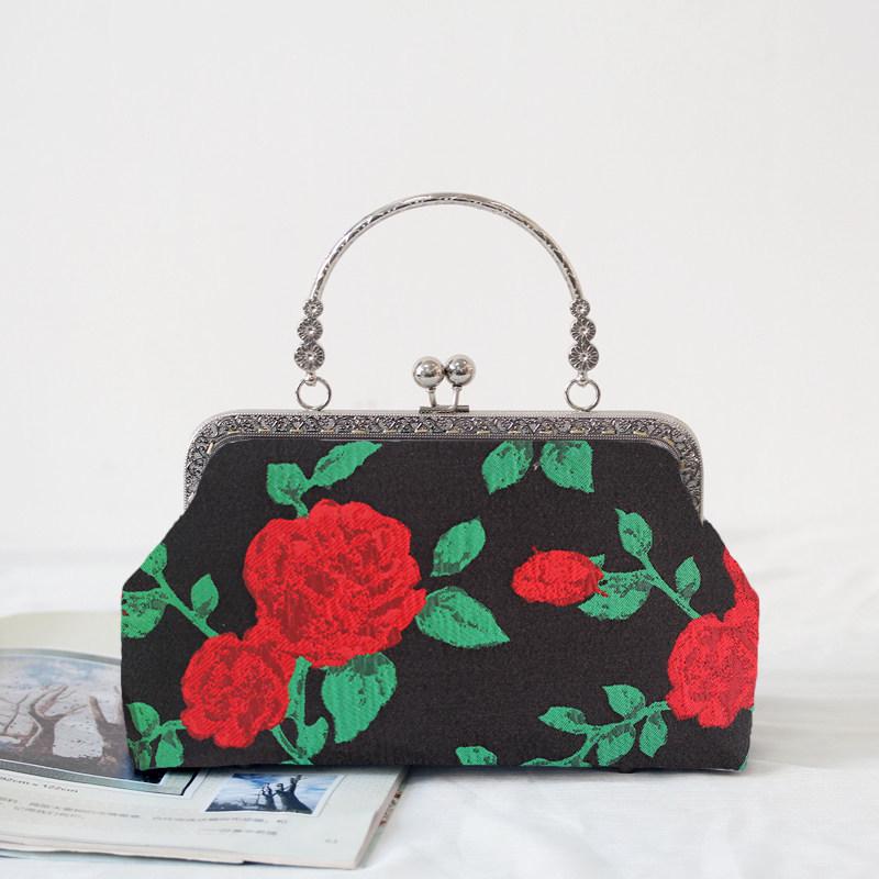 Short Style Handbag Material Kit - Handmade, Multiple Styles, Square Clasp Bag, Includes 20 Needles