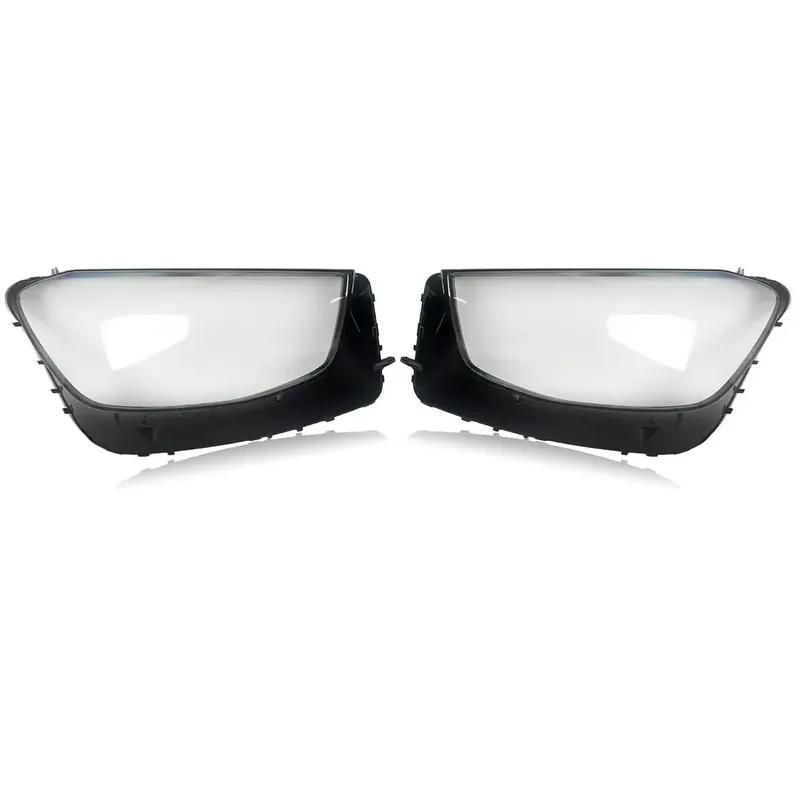 Pair Headlight Lens Headlamp Cover For 2019-UP Mercedes-Benz GLC W253 X253 C253
