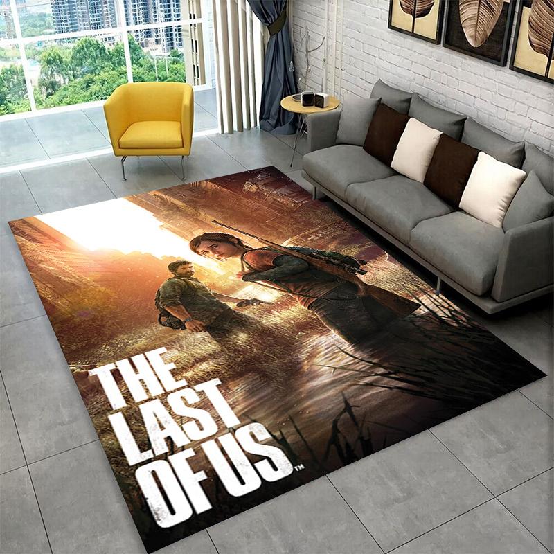 Horror Game TV The Last of Us Non-Slip Area Rug for Living Room,Bedroom,Playroom,Soft Carpet Floor Mat Home Decor Rug Kids Room