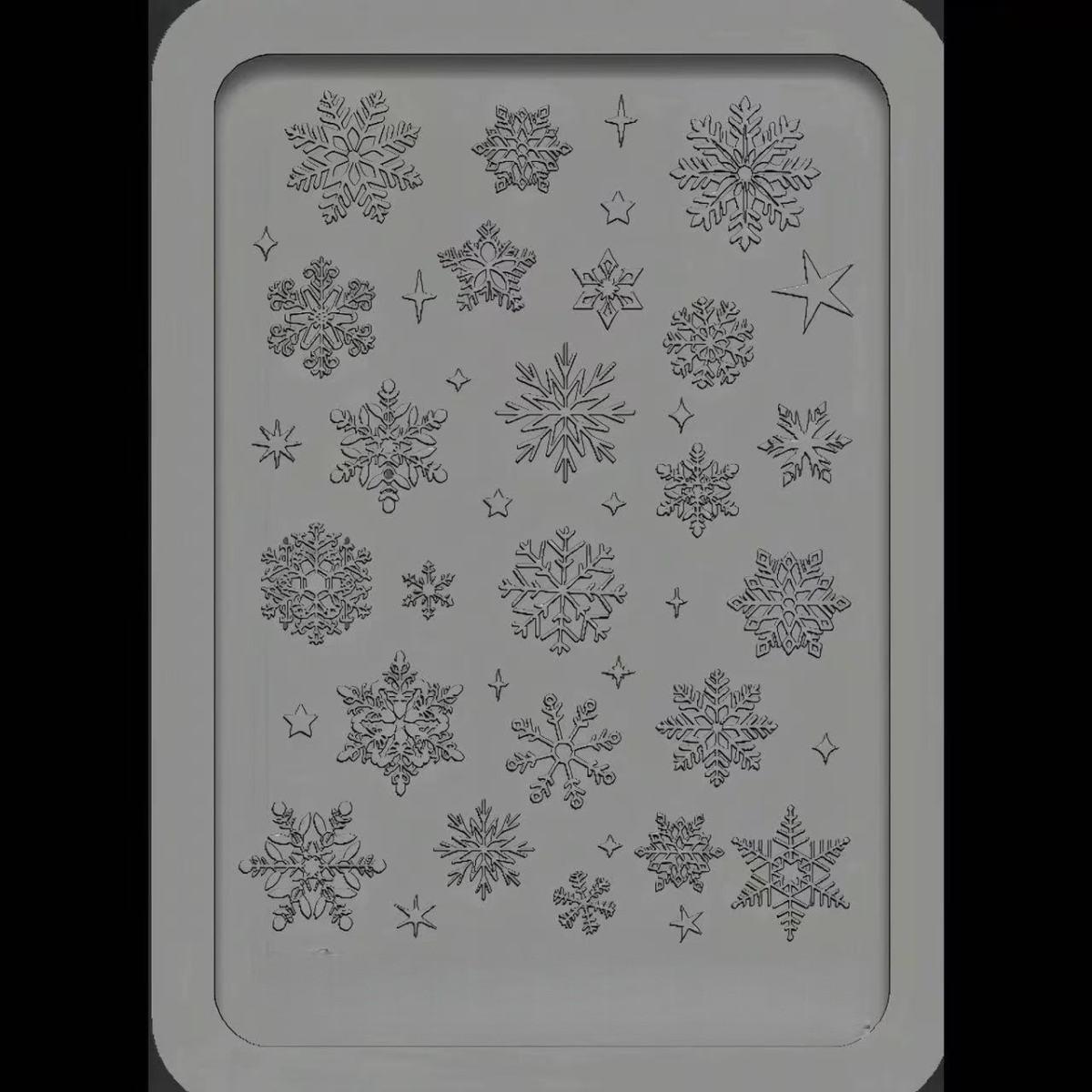 3D Silicone Snowflake Nail Art Decoration Molds