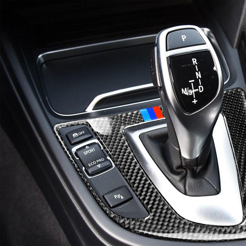 Carbon Fiber Gear Box Panel Cover Trims Easy To Install Stylish Decoration Beautiful Decoration As Shown