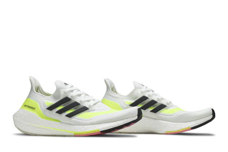 adidas Ultra Boost 21 White Solar Yellow