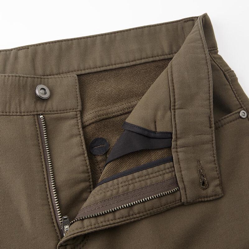 Pantalones Casuales de Sarga Cepillada Gruesa para Hombre Shanshan