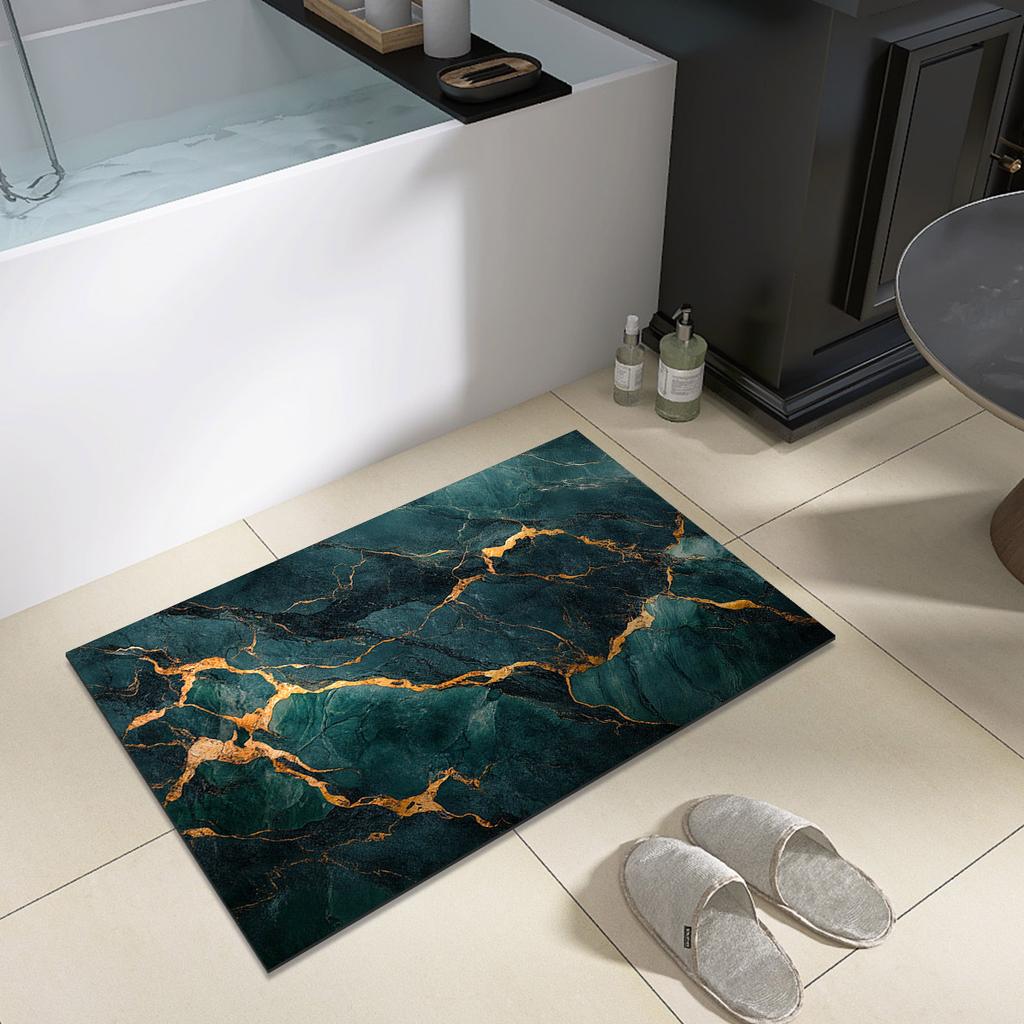Kieselgur Badematten Badezimmer Saugfähige Duschfußmatte Rutschfest Schnelltrocknend Toilettenteppich Fußmatte Waschbar