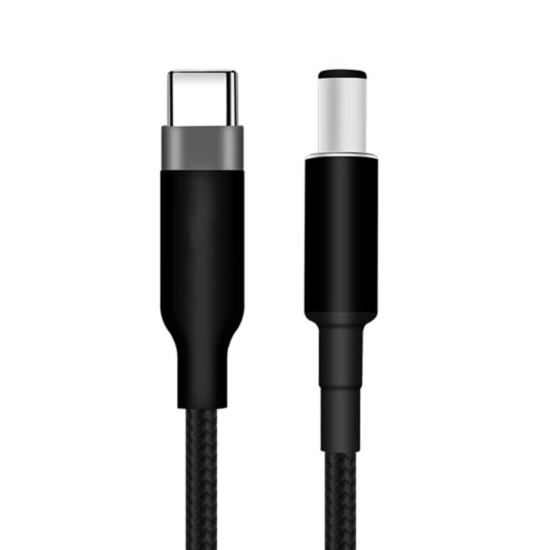 Fast Charging Laptop Power Cord USB C Tip to DC7.4x5.0mm 20V for Notebooks Power Supply Charging Cable Braided Wire