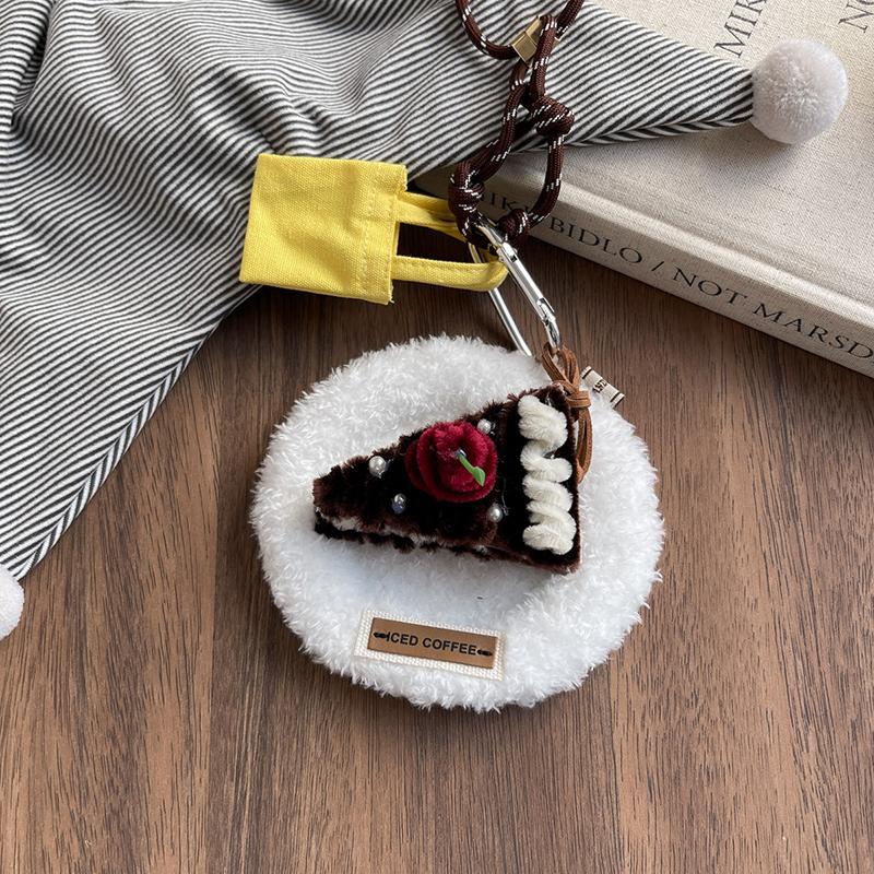 

Милый персонализированный кулон для сумки для сэндвич-торта, креативный нишевый кофейный брелок, изысканные аксессуары для украшения рюкзака, подарки