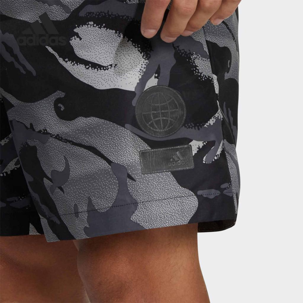 Adidas Camo Woven Performance Shorts Men Bottoms Light-Grey White GP0834