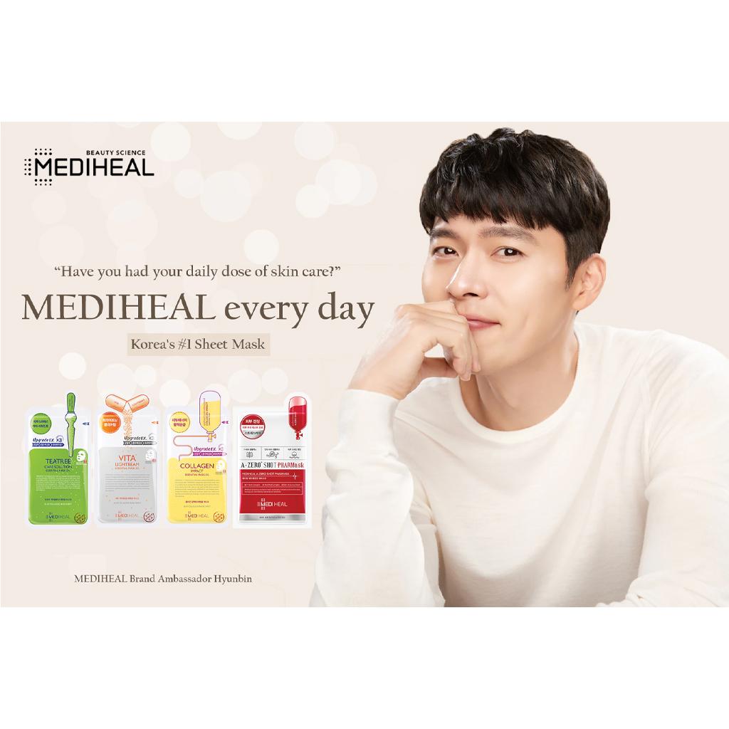 Mediheal Sada Essential Mask EX, (Teatree Care, Vita Lightbream, Collagen Impact, NMF Aquaring Ampule, Placenta Revital), 24 g. x 5/10 ks
