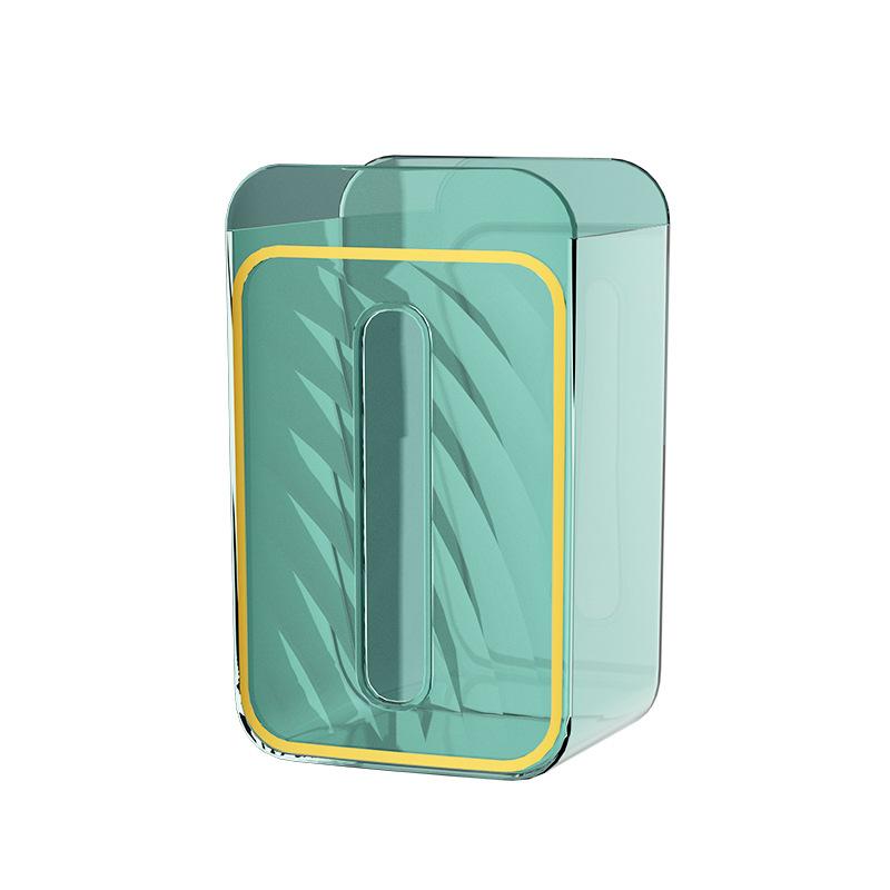 

Коробка для салфеток, настенная коробка для хранения полотенец для лица, туалет, ванная комната и кухня, неперфорированная перевернутая коробка для салфеток зелёный