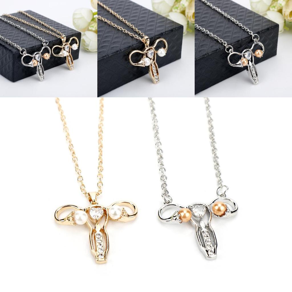 Uterine Modeling Necklace With Alloy Pendant For Gift And Casual Wear