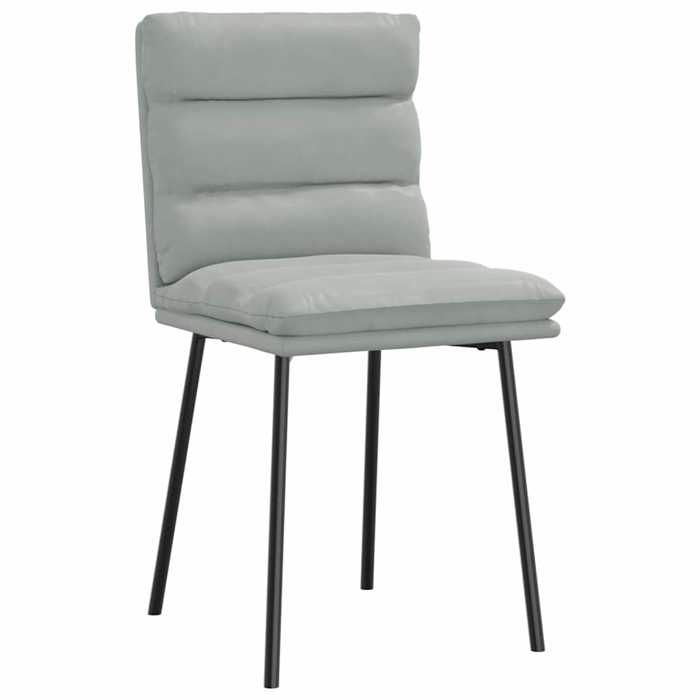 VidaXL Chaises à manger lot de 6 gris clair velours 3315652