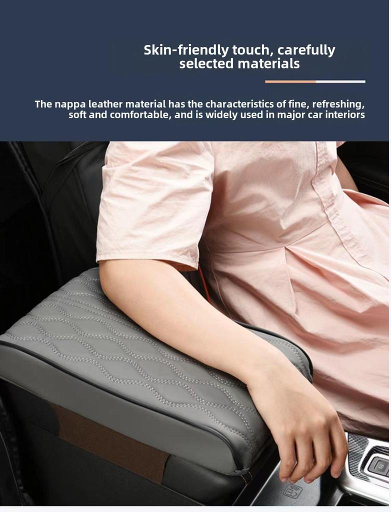 Universal Memory Foam Leather Car Armrest Pad - Heightening Central Cover Pillow