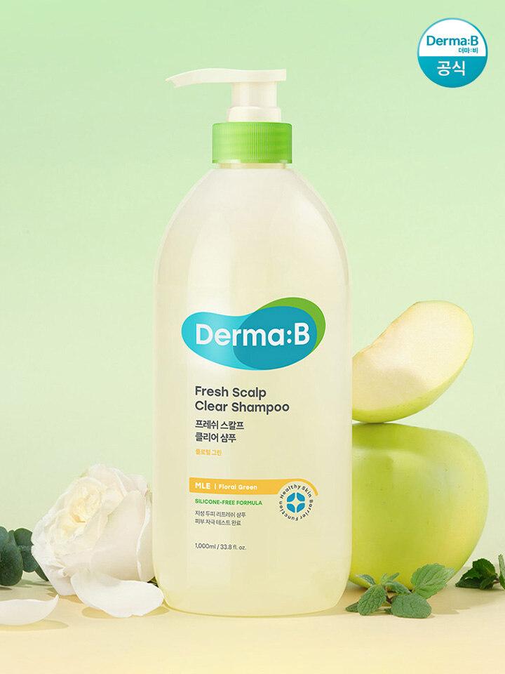 Derma B Fresh Scalp Clear Shampoo (Floral Green) 1000ml