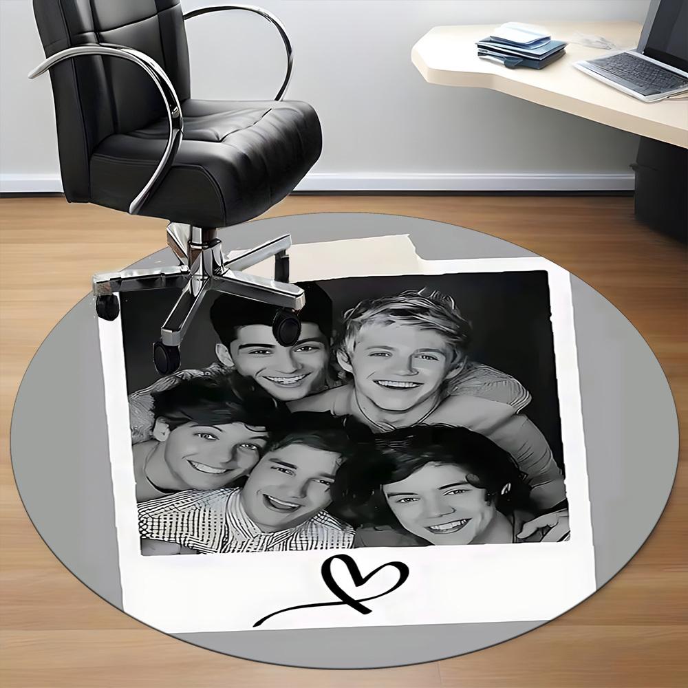 1pc One Direction Music Band Office Round Area Rug, Under Office Chairs Bedroom Living Room Home Decor a1016276
