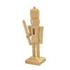 6Pcs 12CM Unpainted Wooden Nutcrackers Handcrafted Home Decors DIY Craft Project For Christmas Holiday Family Activity