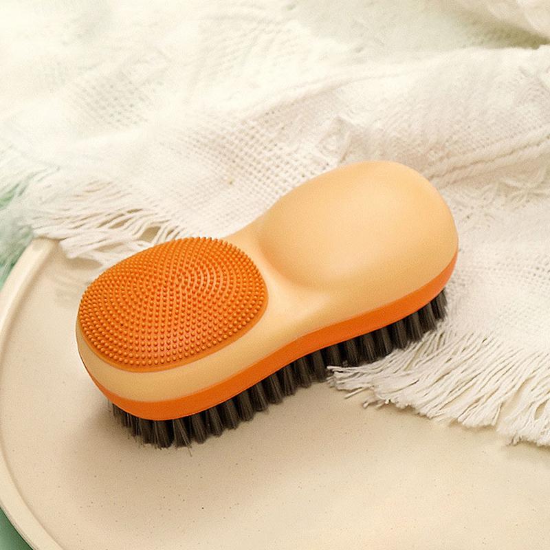 Creative Color Contrast Washing Brush Double-Sided Bristles Multi-Functional Soft Rubber Underwear Cleaning Brush