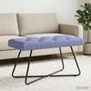 Button Tufted Bench Jeans Blue 80 x 40 x 46 cm Fabric