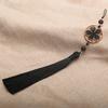 Yousheng 13cm Tassel Pendant Vintage Chinese Style Element Smooth Texture Hollowed Pattern Handmade Decorate Clothing Accessories Flower Round Tassel