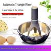 Triangle Plastic Egg Beater - Mini Semi-Automatic Whisk for Baking and Mixing