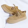 Fashion Men Suede Thick Soled Office Walking Shoes Soft Soled Genuine Leather Shoes Round Toe Flat Designer Antiskid Oxford Shoes2025New