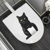 Black Bathroom Sticker Self-Adhesive Toilet Decoration Cute Kitten Toilet Stickers Pvc Film Wall Toilet Bathtub