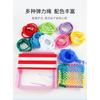 Girls Birthday Gift Handmade Diy Cloth Wallet Rainbow Weaving Loom Elastic Rope Kids Educational Toy