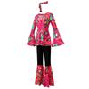 New hot-selling printed top, trousers, headscarf set, hippie ball stage performance costume