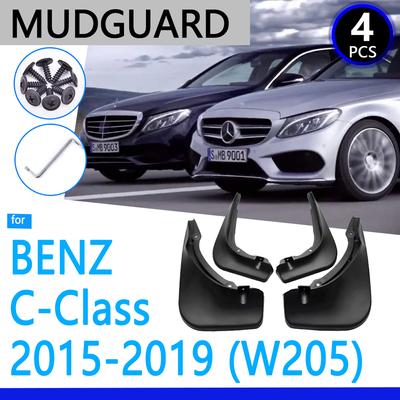 Mudguards Fit  for Mercedes Benz C Class W205 2015~ 2016 2017 2018 Car Accessories Mudflap Fender Auto Replacement