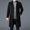 Autumn and Winter Men's Medium and Long Business Casual Trench Coat Middle-aged Woolen Coat