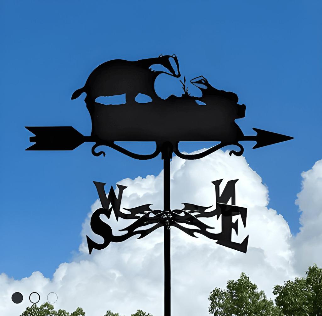 Decorative Iron Weather Vane - Outdoor Metal Roof Ornament