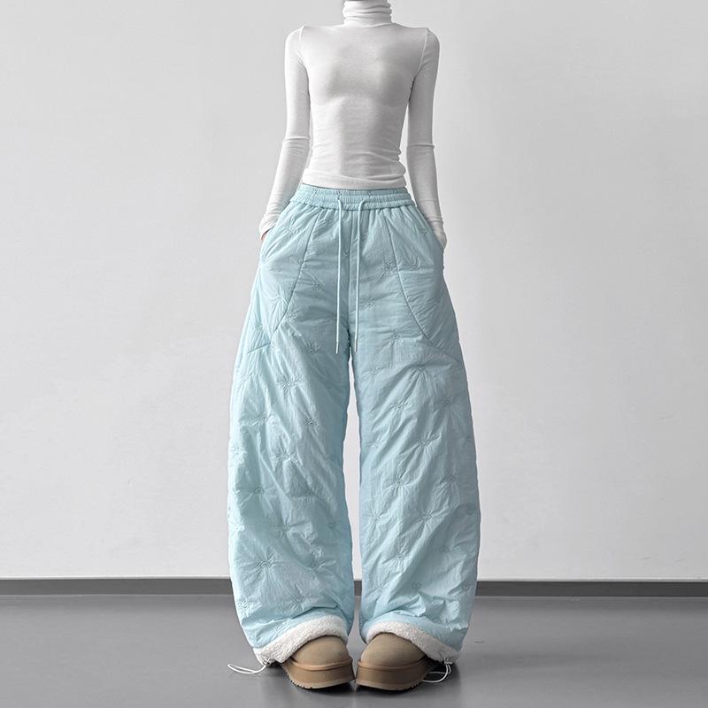 

2025 Women s Tall Fit Fleece-Lined Cotton Pants – Warm, Casual & Versatile for Autumn/Winter Outdoors Small синий