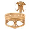 Nordic Natural Rattan Indoor Plant Stand Round Shape Plant Flower Rack Handmade Rattan Planter Stand For Home Garden Yard