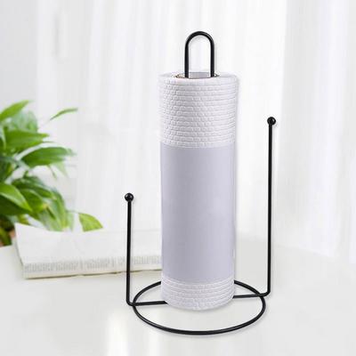 2 Pcs Black/White Roll Paper Towel Holder One-handed Tear Vertical Napkin Holder  for Home