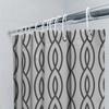 Large Size Waterproof Shower Curtain With European Style Black And White Stripes Designed For Bathroom Decor