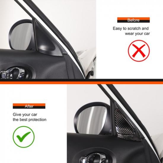 Soft Carbon Fiber Inner A-Pillar Triangle Trim Sticker For Nissan Juke 2011-