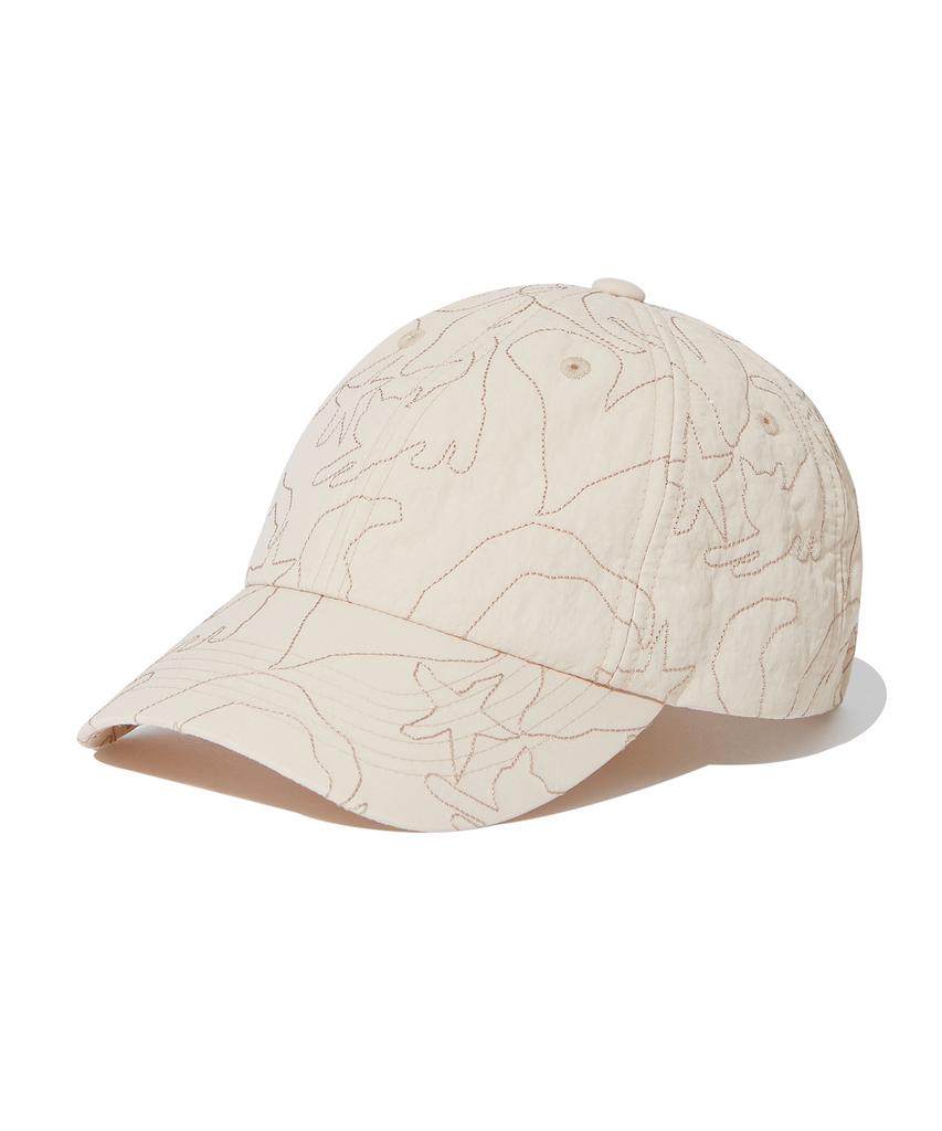 FALLETT Nero Friends Quilted Ball Cap Ivory