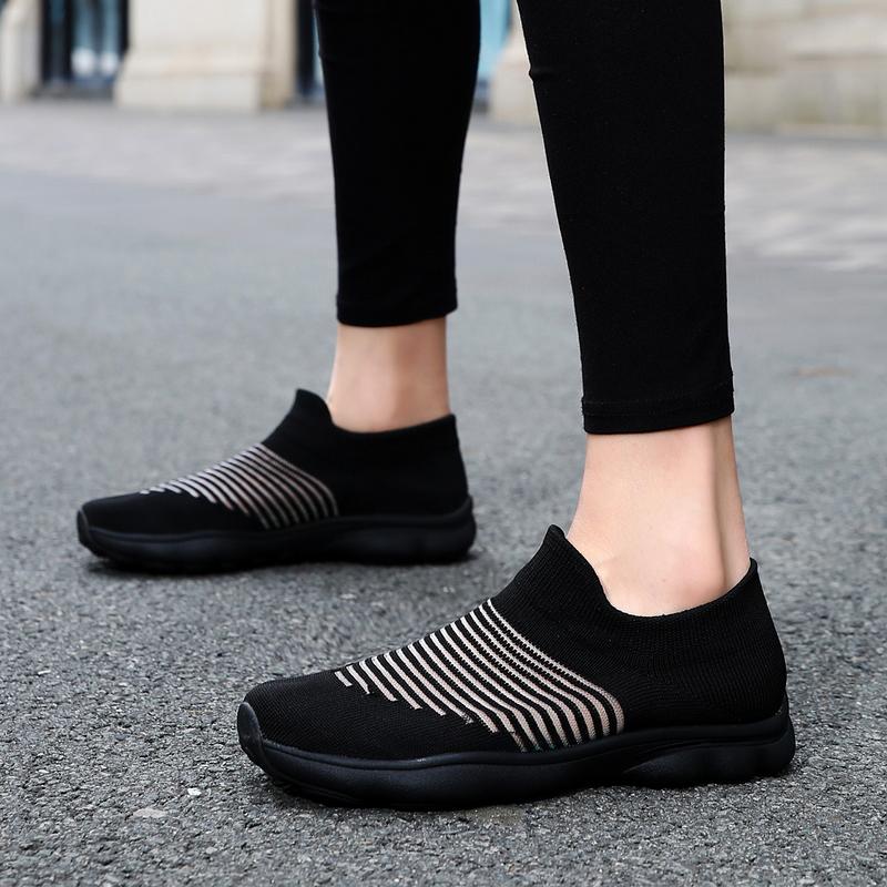 Fashion Women's Flat Bottomed Summer Casual Sneakers Lightweight Mesh Loafers Outdoor Jogging Couple Breathable Soft Soled Tennis Shoes