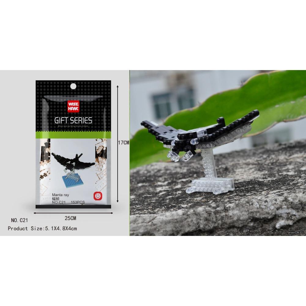 Kids Toy Mini Building Blocks Micro Bricks Eagle Moose Dog Cat Bird Animals 3D Model Bag Gifts Educational Toys For Children