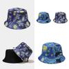 Sun Protection Fisherman Hat With Starry Night Oil Print Design For Outdoor Sunshade In Summer And Spring