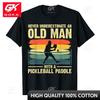 Never Underestimate An Old Unisex with A Pickleball Paddle TShirt Cool Pickleball Design for Unisex Grandpa Pickleball Player Tee Top