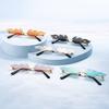 Women Men Narrow Sunglasses Trending Rimless Fashion Sunglasses Wave Sun Glasses Fire Flame