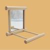 Funny Wooden Bird Toy Mirror Stand Platform Toys for Parrots Cockatiel Vogel