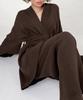 Aimoha Double Gauze Top and Bottom Long Sleeve Comfortable for Double Gauze Women's Pajamas, 100% Cotton, Set, Bathrobe, Loungewear, Dress, Nightgown,