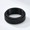 Neutral Cold Style Titanium Steel Woven Mesh Rotating Decompression Ring Personality Men and Women Stainless Steel Hand Jewelry