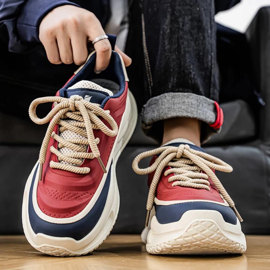 Designer New Men's Breathable Increase Thick Sole Non-slip Fashion Casual Sports Loafers Walking Large Size Men's Shoes
