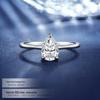 Banyan Tree S925 Silver Moissanite Water Drop Ring - Exquisite Light Luxury Design